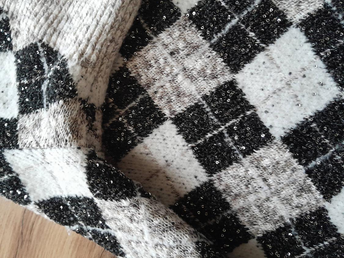 ARGYLE SEQUIN KNIT SWEATER - Image 3