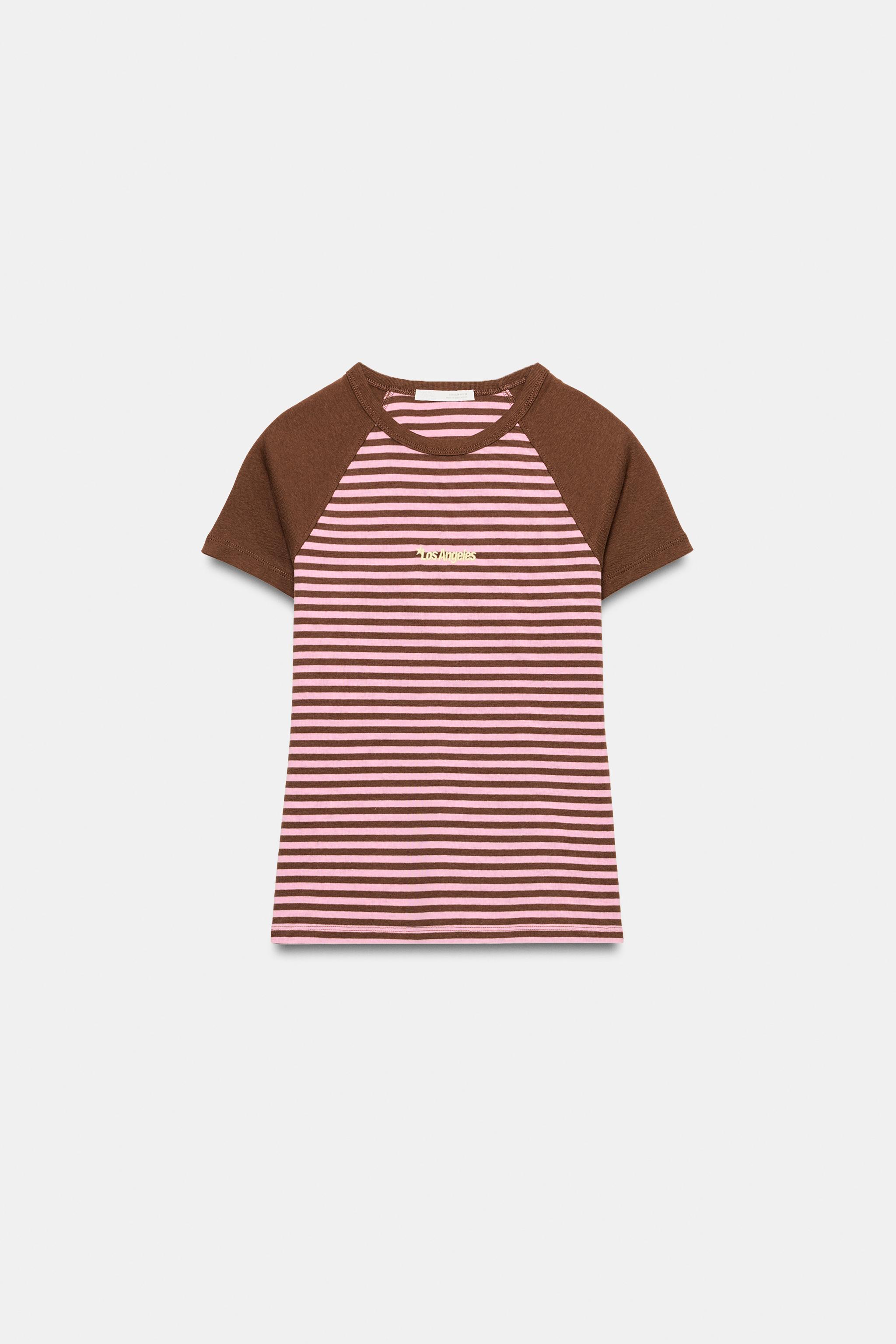 T-SHIRT MANCHES RAGLAN À RAYURES