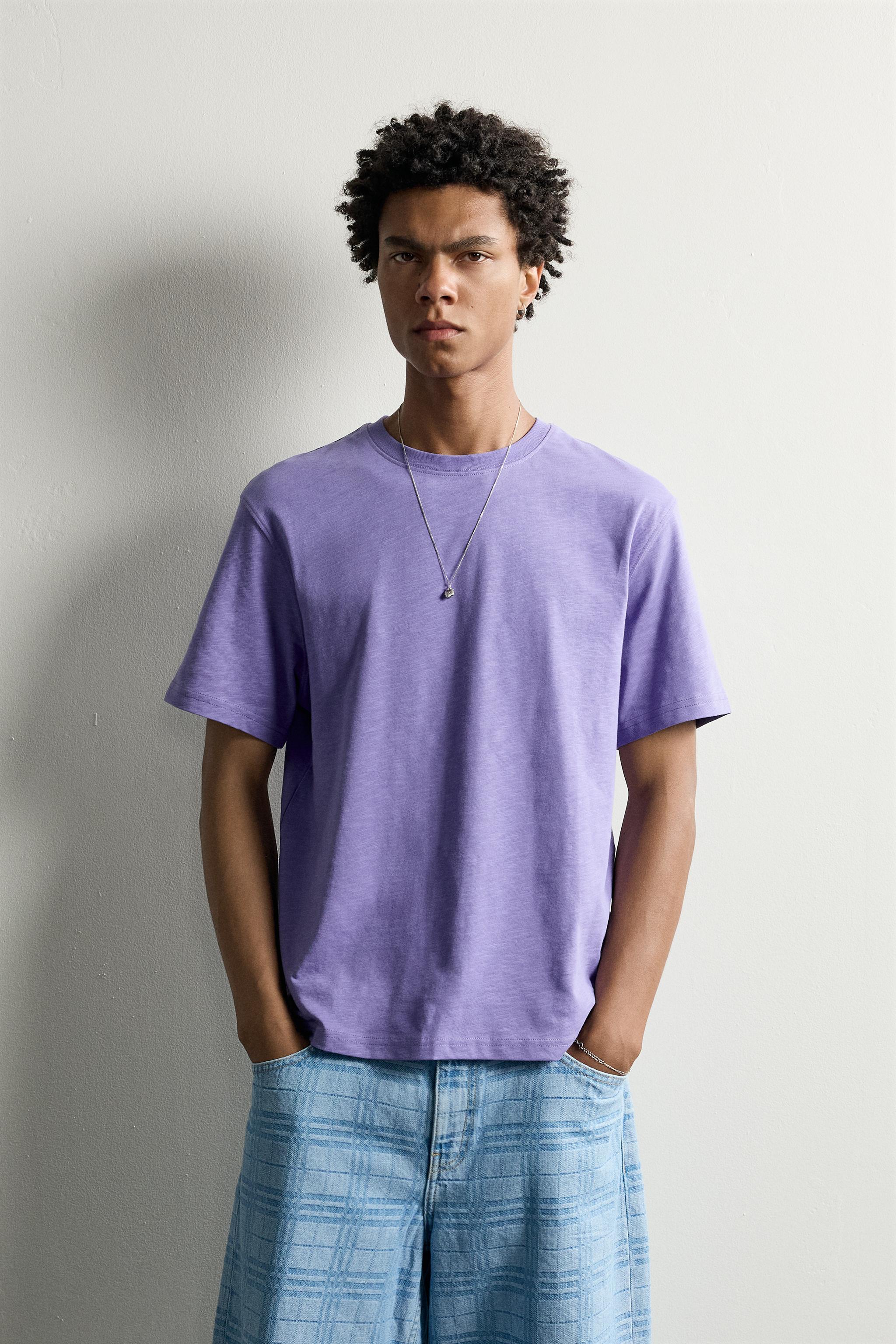 CAMISETA REGULAR FIT TEXTURA FLAMÉ - 683 | ZARA Brasil