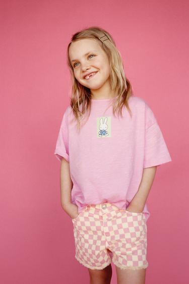 Zaras T-SHIRT MED LAPP MIFFY™ MERCIS BV © - Rosa
