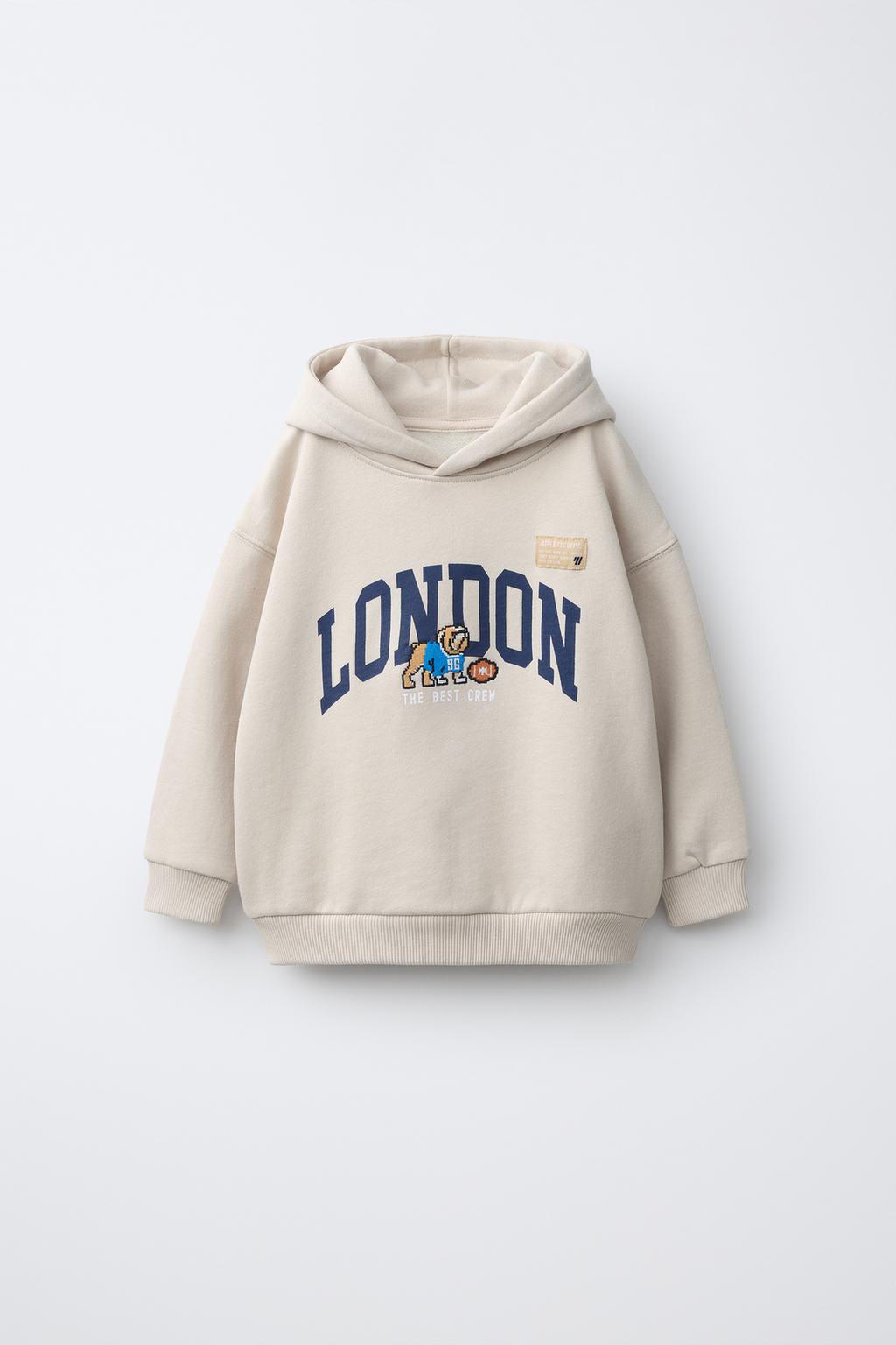 Zara Varsity kapüşonlu sviter