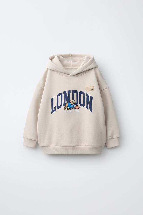 Zara KAPUUTSIGA KOLLEDŽISTIILIS DRESSIPLUUS - Light beige - Pilt 0