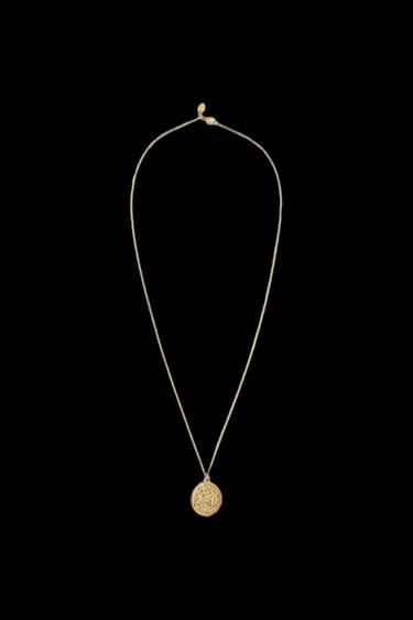 LIMITED EDITION ENGRAVED PENDANT CHAIN - Gold by Zara
