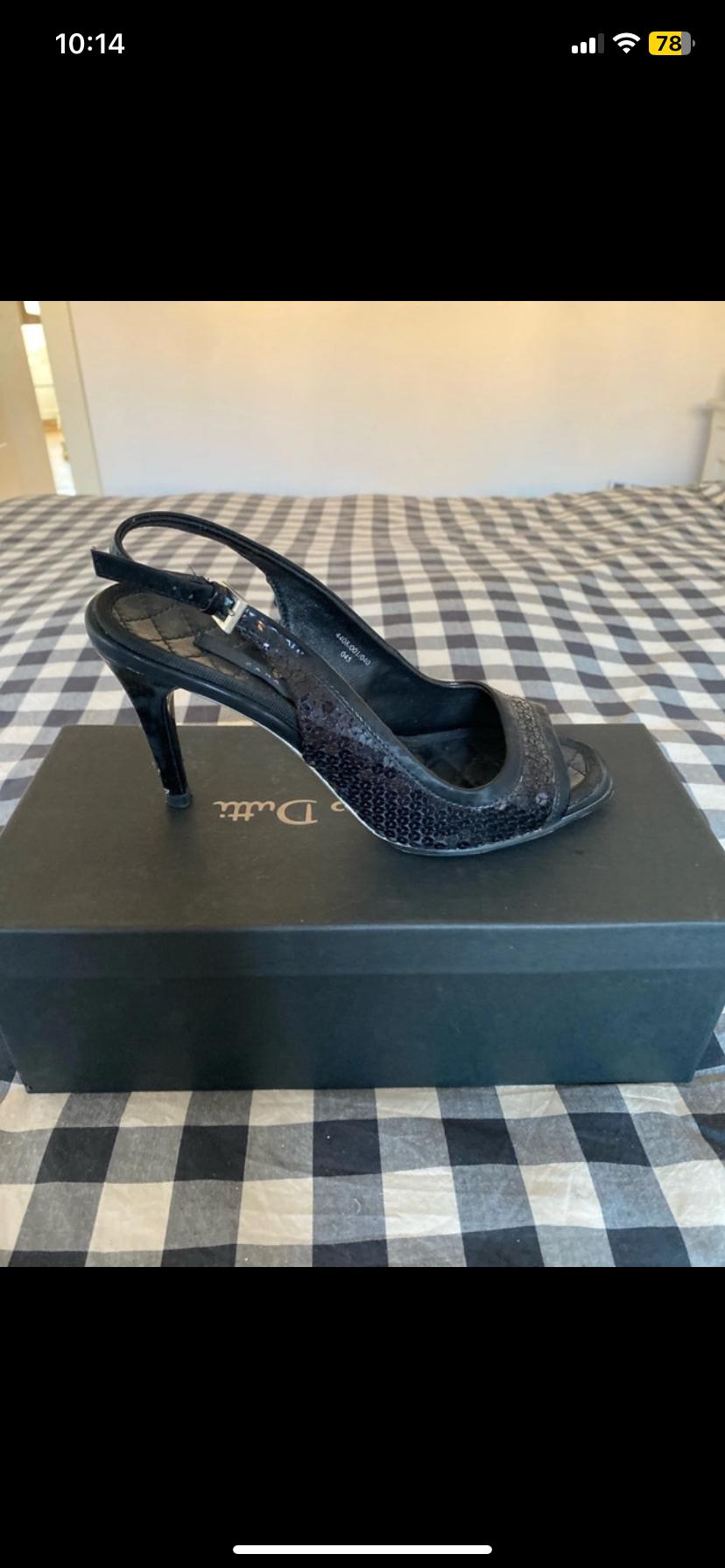 ZAPATOS DE TACÓN 9 CM DE CHAROL CON LENTEJUELAS. ZARA TALLA 37 - Image 3