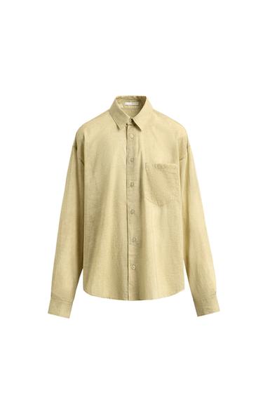 WASHED RELAXED FIT SHIRT - Butter by Zara
