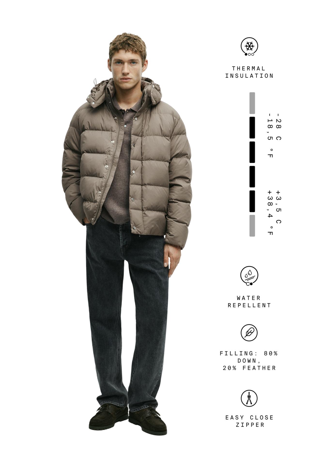 Hooded down jacket — 831
