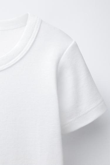 LOT DE TROIS T-SHIRTS À MANCHES COURTES - Blanc de Zara - Image 3