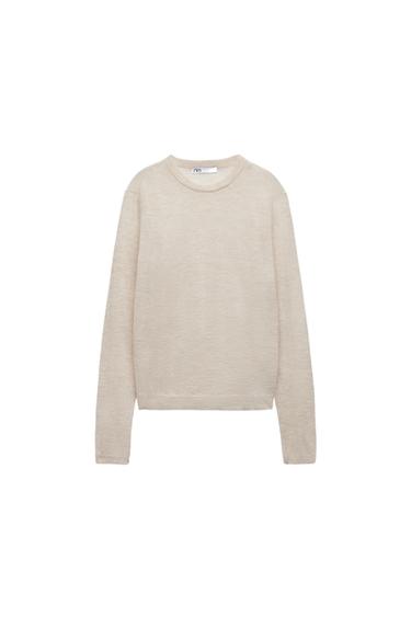 WOOL BLEND KNIT SWEATER