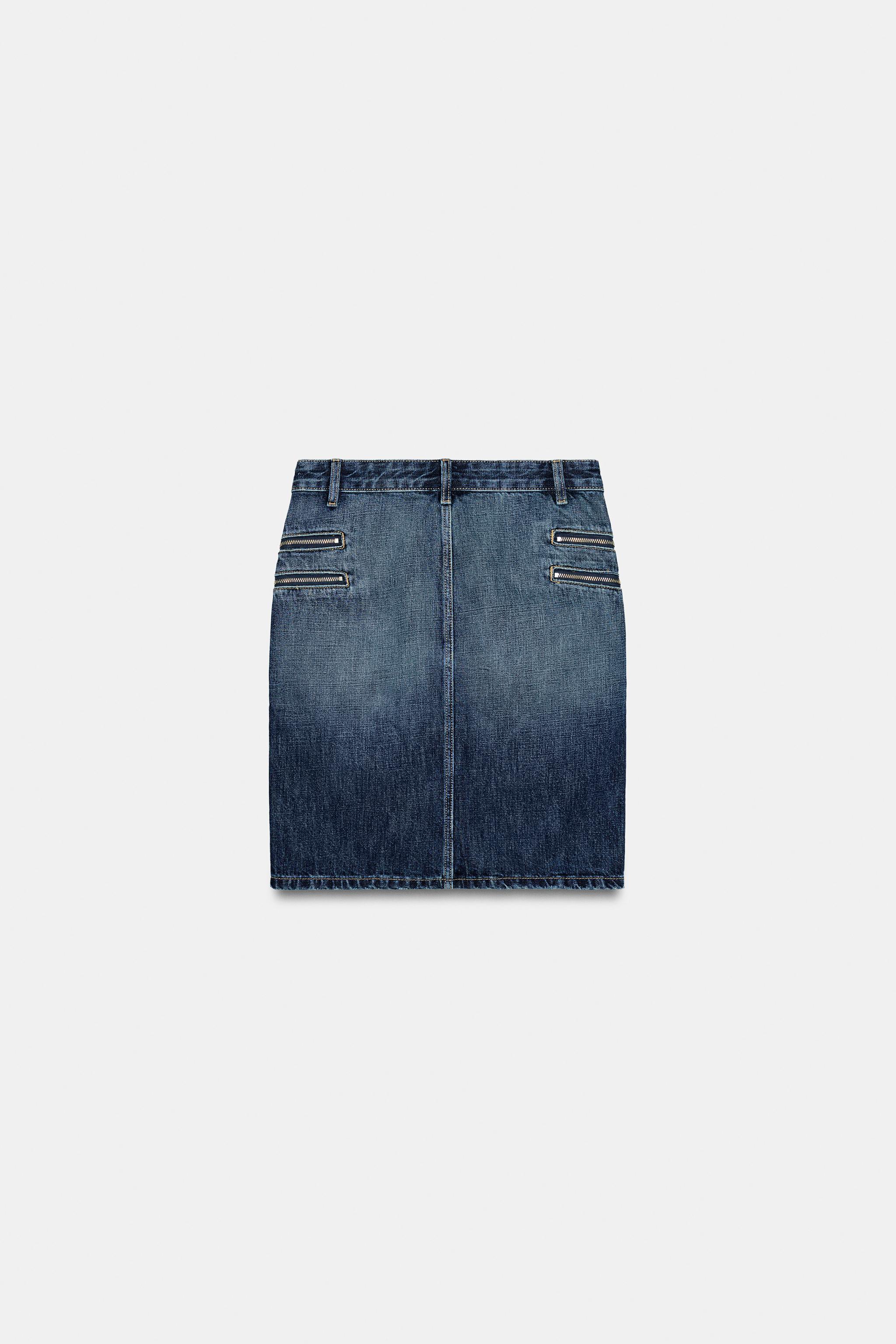 JUPE EN JEAN TRF ZIPS