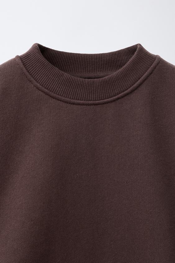 SWEAT À BAS EN DENTELLE - Marron de Zara - Image 2