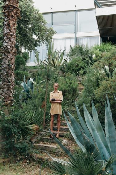 100% SUEDE LEATHER DRESS ZW COLLECTION LIMITED EDITION - Beige by Zara