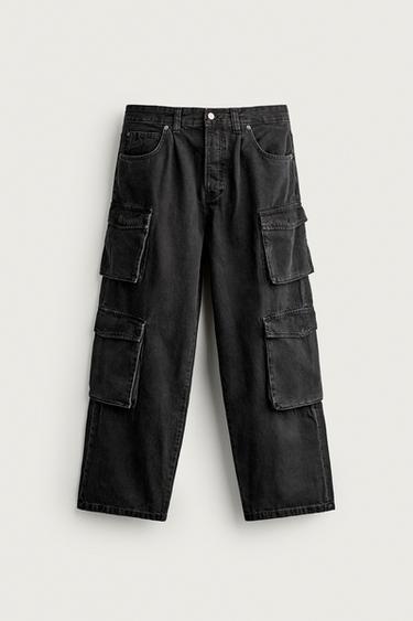 JEANS CARGO RELAXED FIT - Negro de Zara - Imagen 0