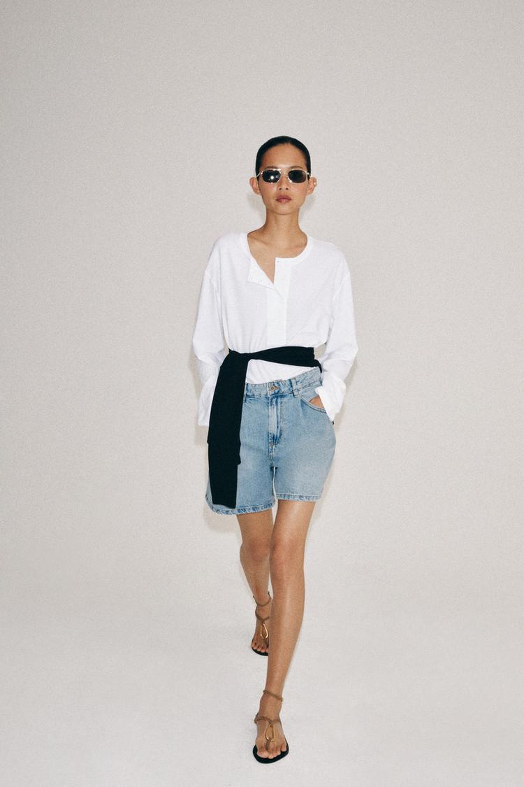 ZW COLLECTION HIGH-WAIST DENIM SHORTS