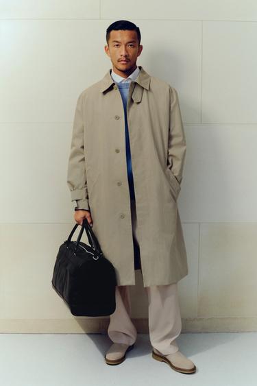 Zara 防潑水風衣 - 淺米色