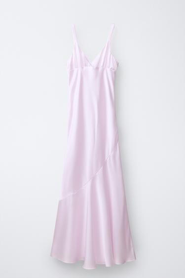 Zara SATIN EFFECT DRESS - Light pink - Image 0