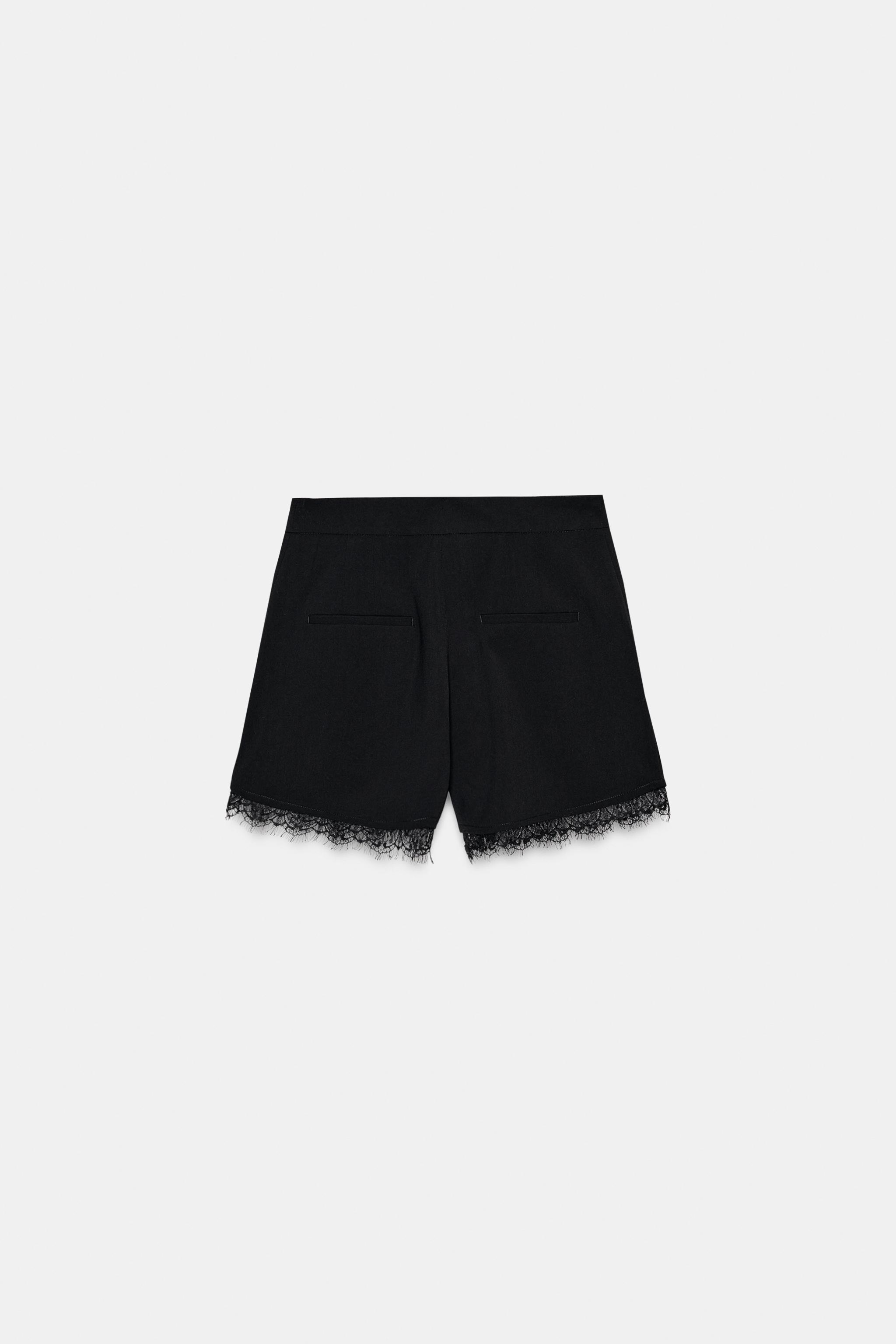 LACE TRIM SHORTS