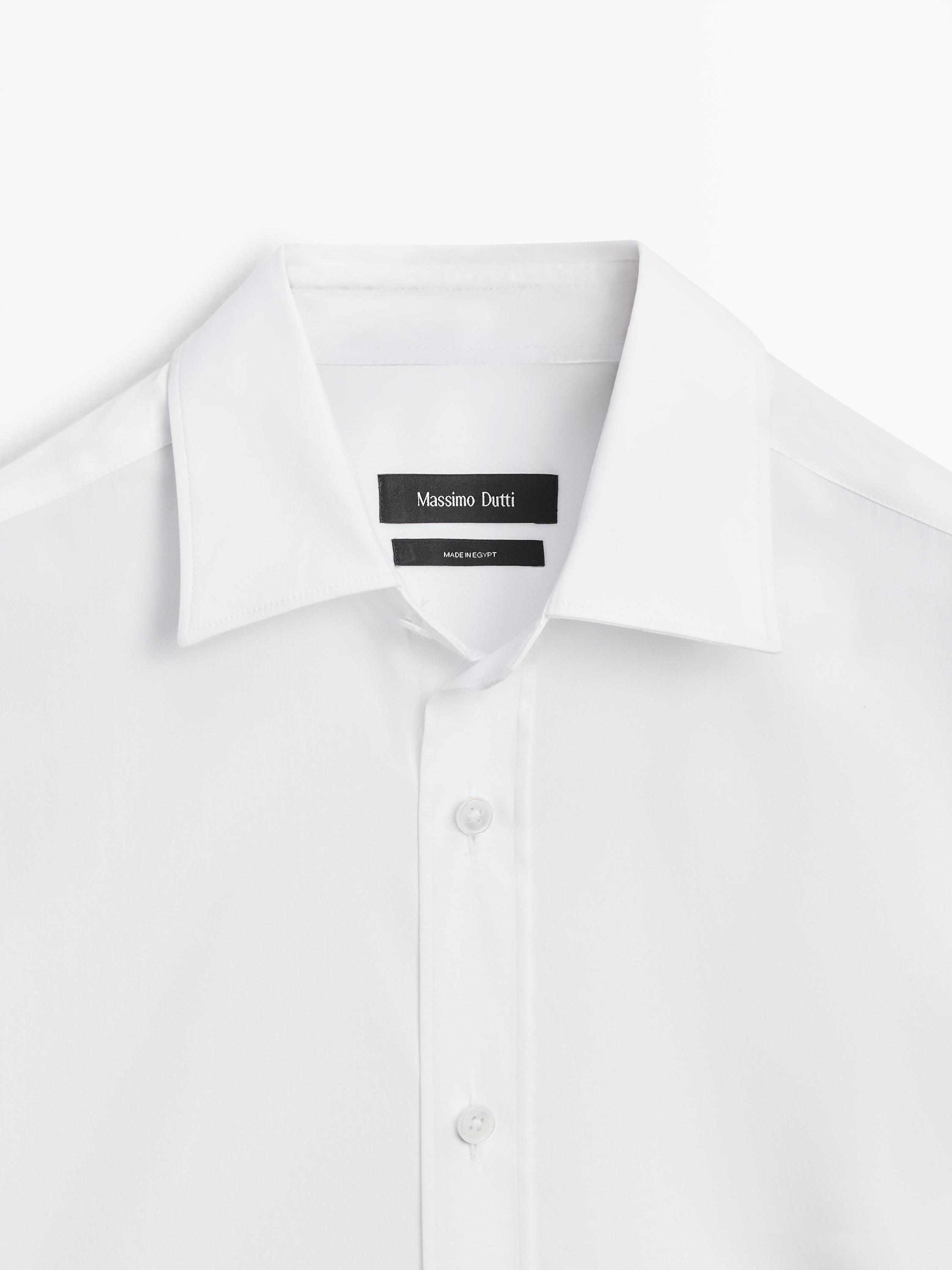 Chemise slim fit stretch en coton mélangé
