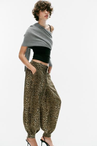 ANIMAL PRINT SATIN PANTS — Leopard 1