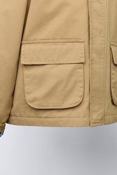 BLOUSON COL CONTRASTE - Marron clair de Zara - Image 5