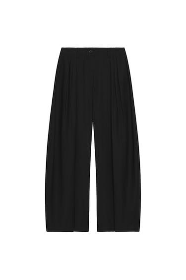 ウールダーツパンツ SOSHIOTSUKI X ZARAブラックZaraのウールダーツパンツ SOSHIOTSUKI X ZARA - ブラック 