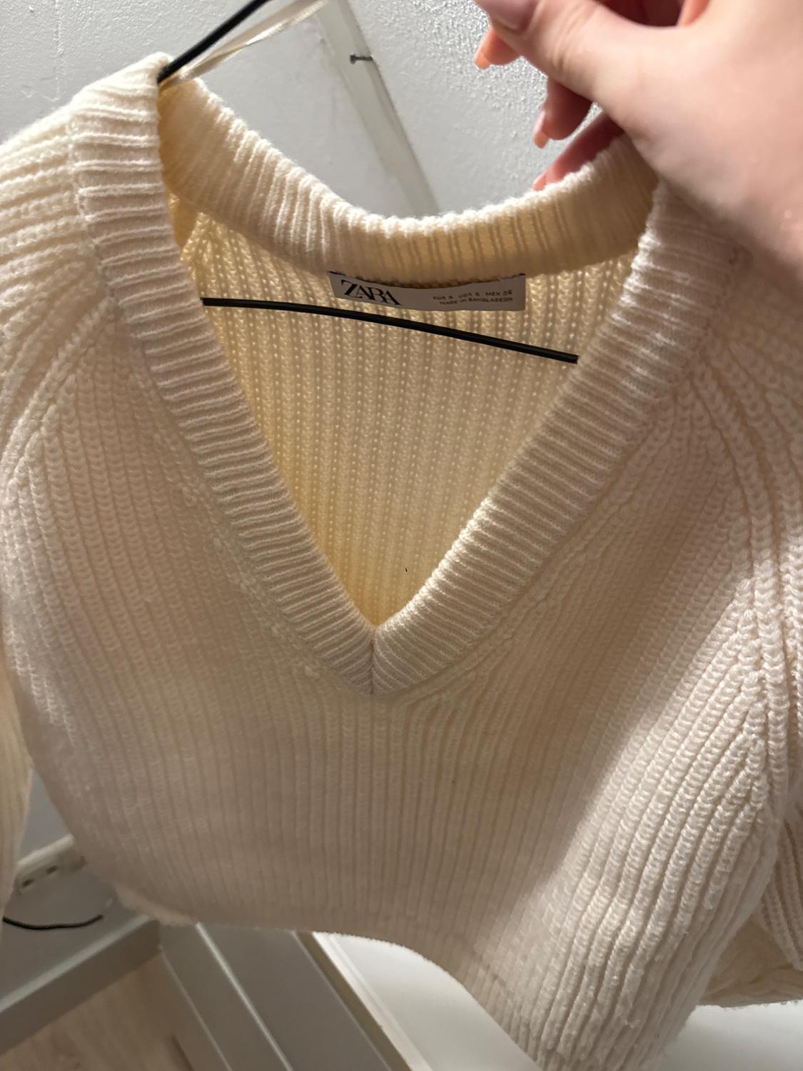 PURL KNIT CROPPED SWEATER - Image 3