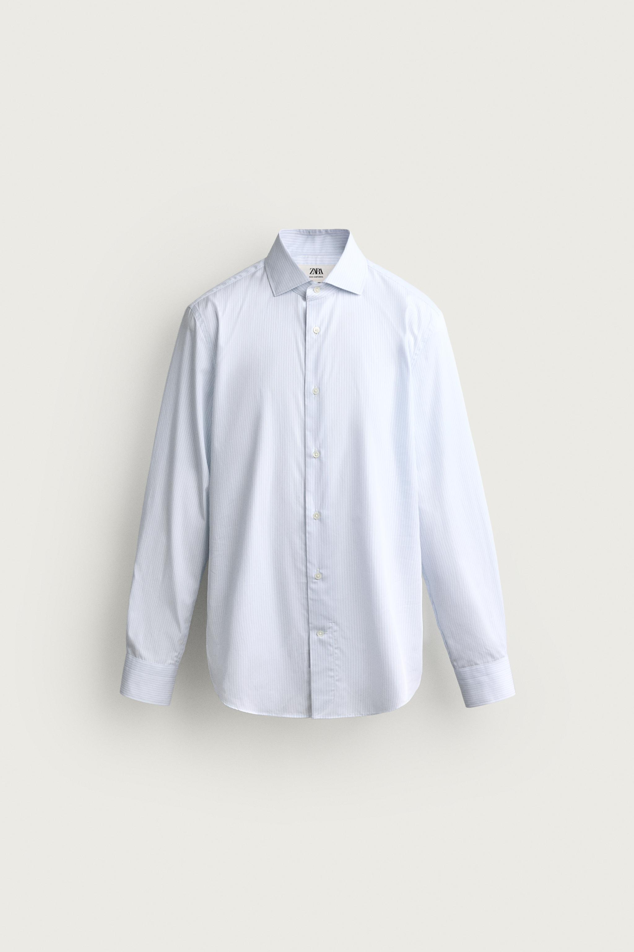STRIPED SLIM FIT SHIRT — Striped