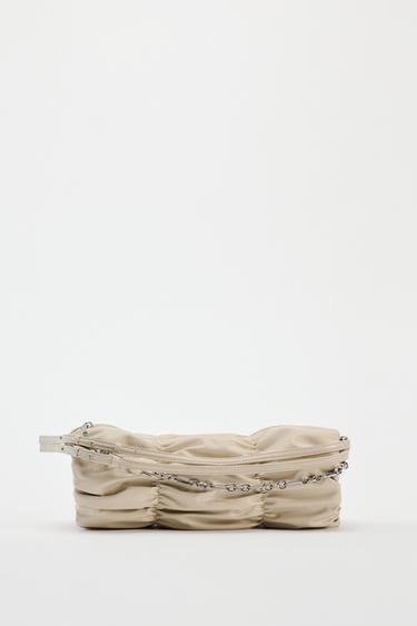 SAC PORTÉ ÉPAULE FRONCÉ - blanc de Zara - Image 0