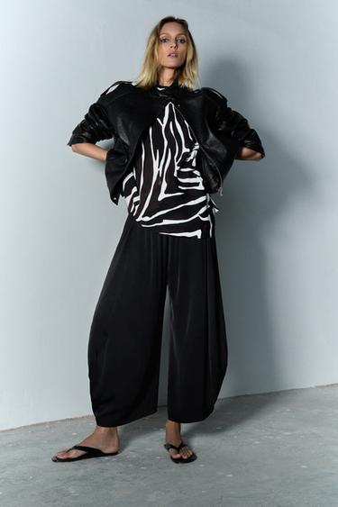 CAZADORA BOMBER PEL ZW COLLECTION LIMITED EDITION - Negro de Zara