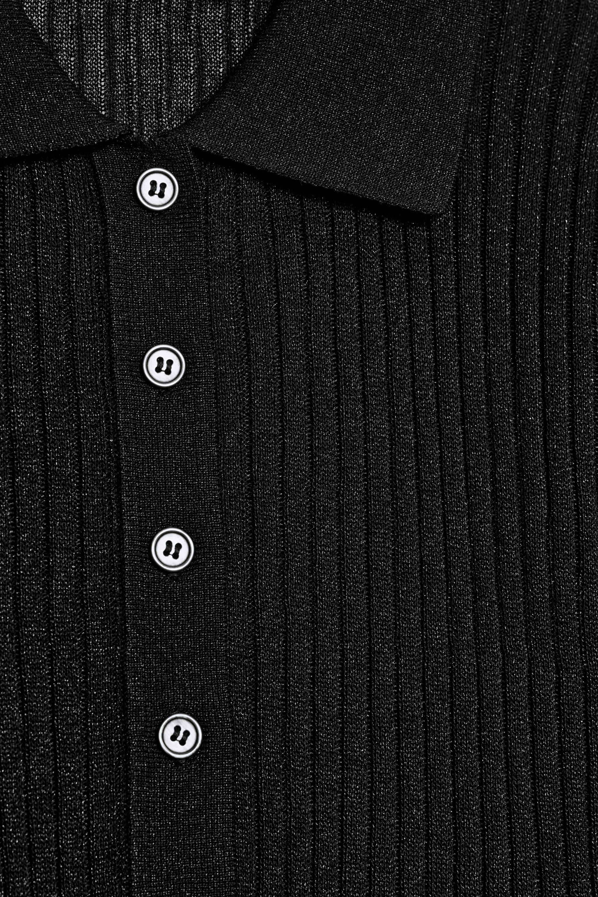 Женские рубашки Zara SEMI-CLEAR KNIT POLO SHIRT — фото 6
