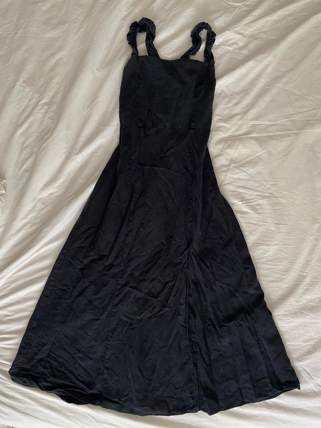 LINEN BLEND MIDI DRESS - Image 2