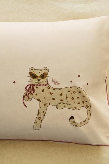 CHILDREN'S CHEETAH PILLOWCASE - Pink by Zara - Image 6