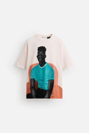 Zara © OTIS KWAME KYE QUAICOE GRAPHIC T-SHIRT - Pale pink