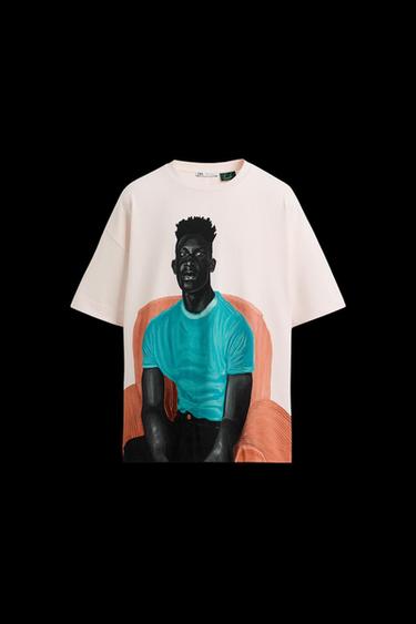 Zara © OTIS KWAME KYE QUAICOE GRAPHIC T-SHIRT - Pale pink