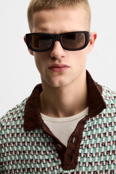 POLO EN MAILLE JACQUARD - Vert de Zara - Image 6