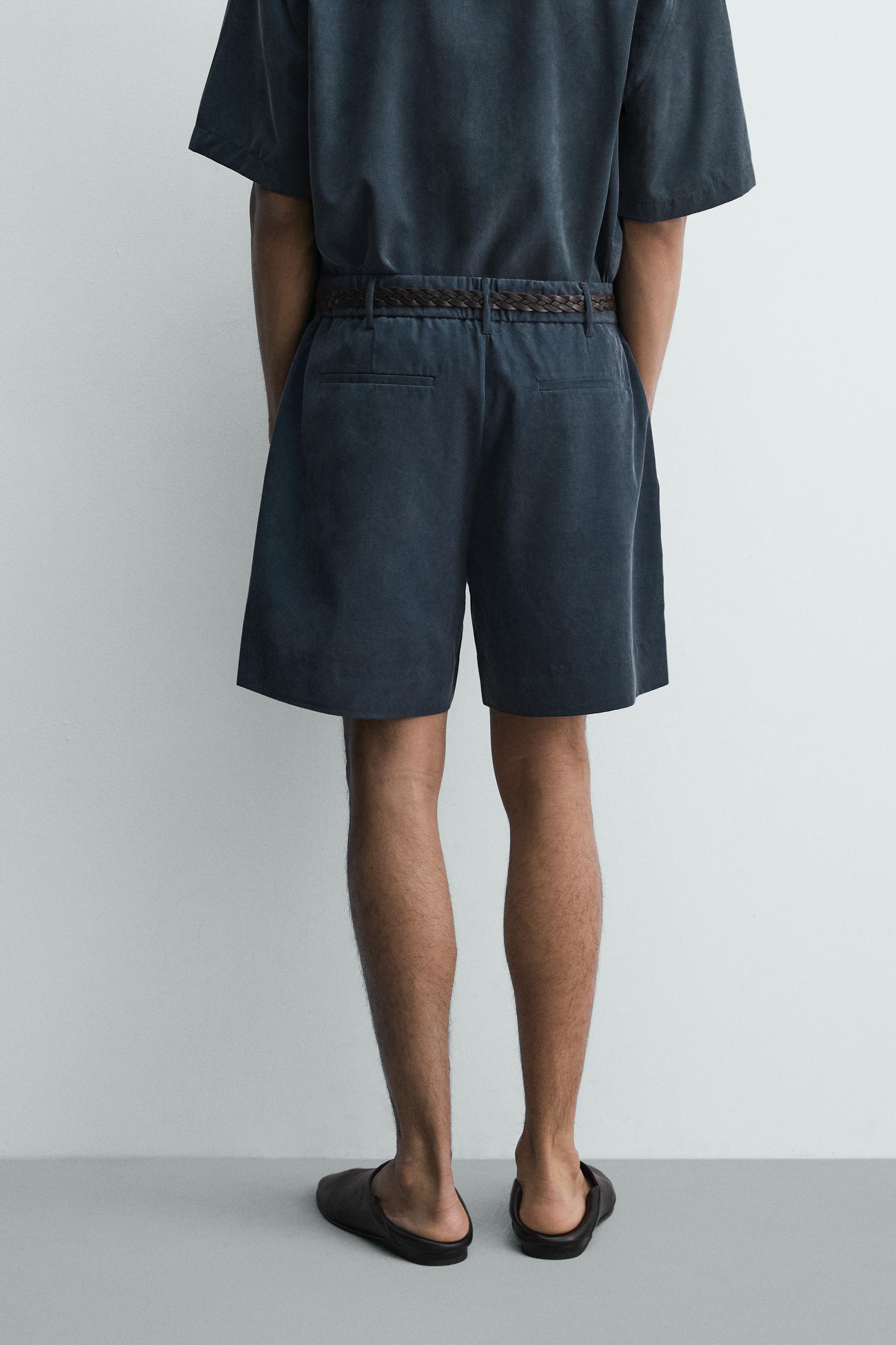 BERMUDA RELAXED FIT EFFET DÉLAVÉ