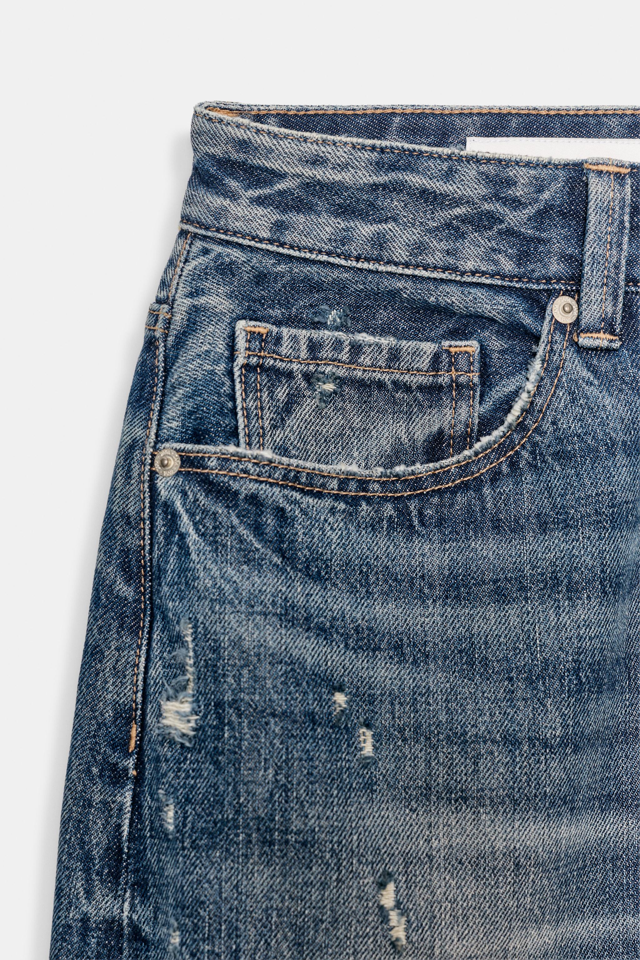 BERMUDA JORTS DENIM TRF DÉCHIRURES TAILLE MOYENNE