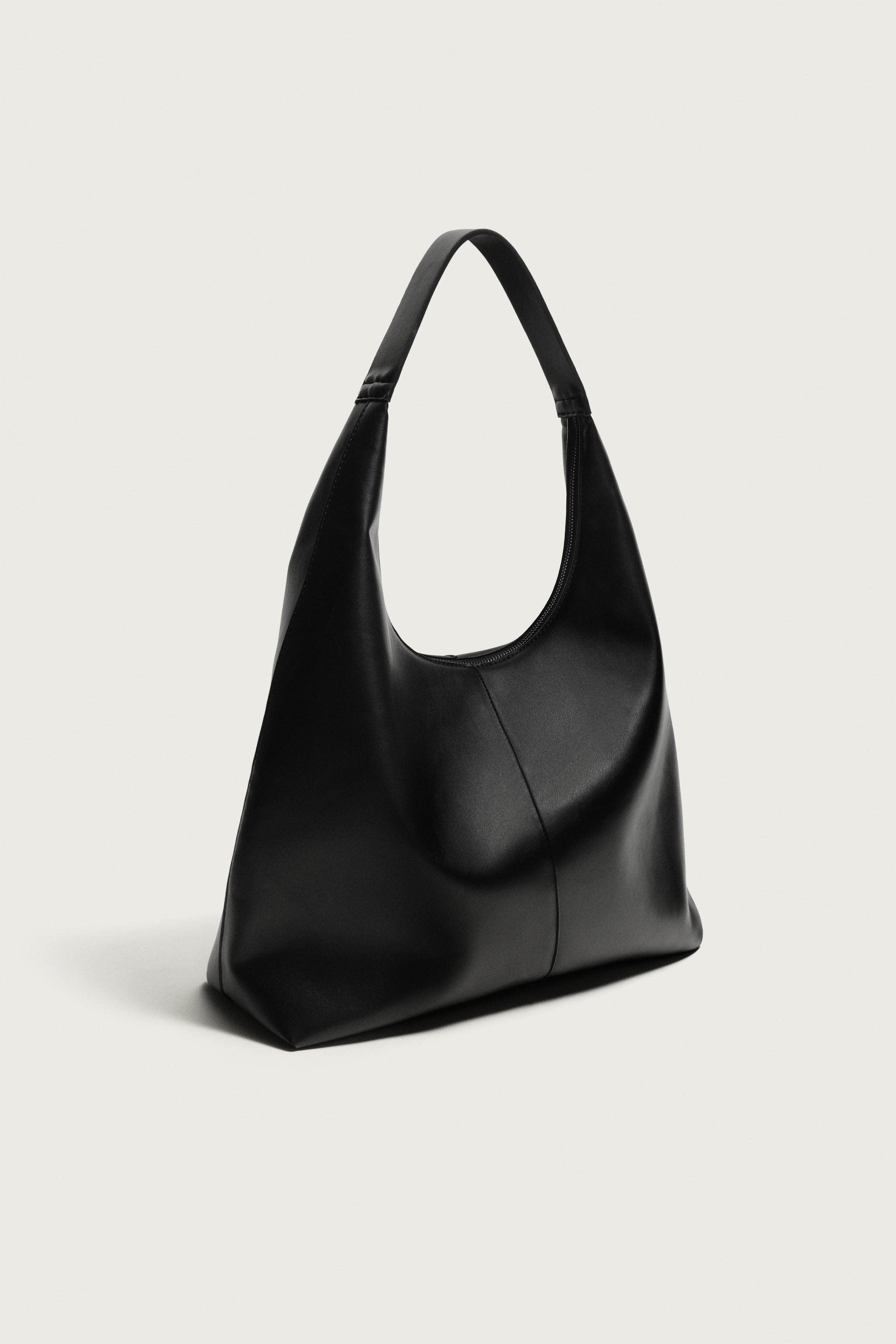 SOLID SHOPPER BAG — Black