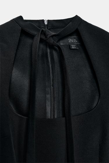 SHORT DRESS WITH BOW DETAIL - Black by Zara - Image 7