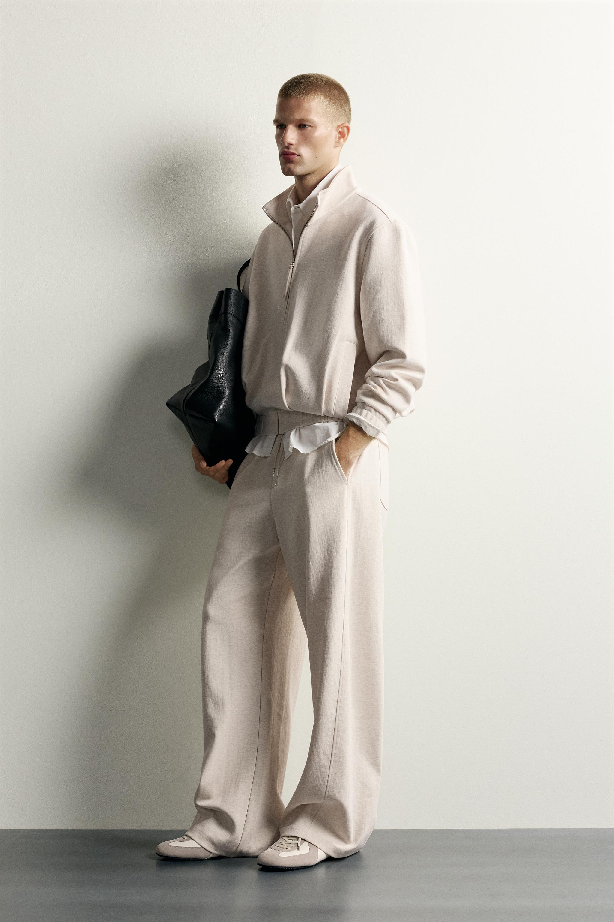 Мужские куртки Zara RELAXED FIT STRUCTURED LIGHTWEIGHT JACKET — фото 4