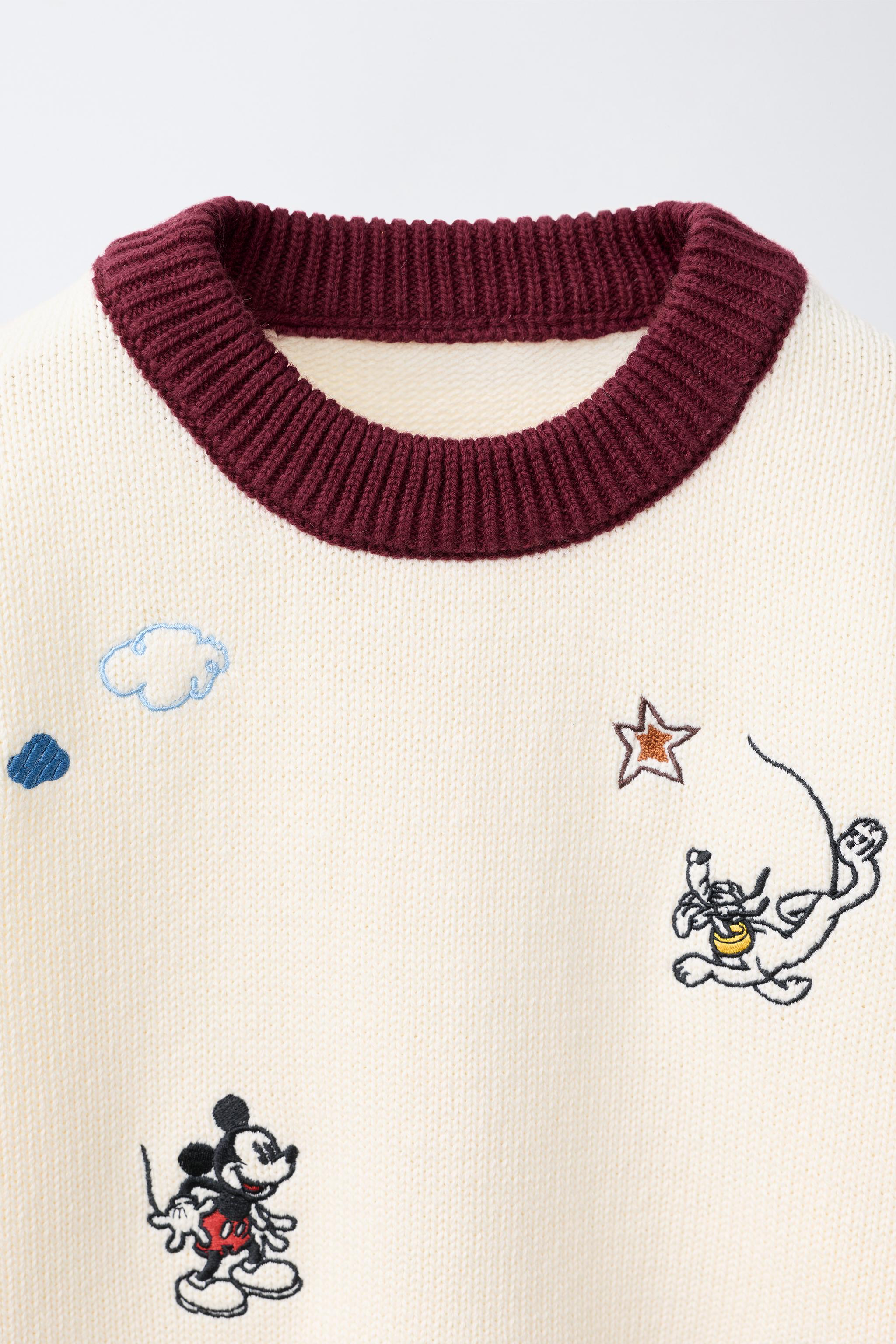 Детские свитеры Zara MICKEY MOUSE © DISNEY EMBROIDERED KNIT POLO — фото 3