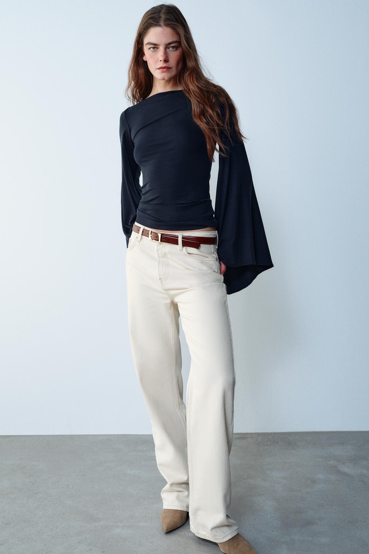 CAPE SLEEVE T-SHIRT — Dark navy