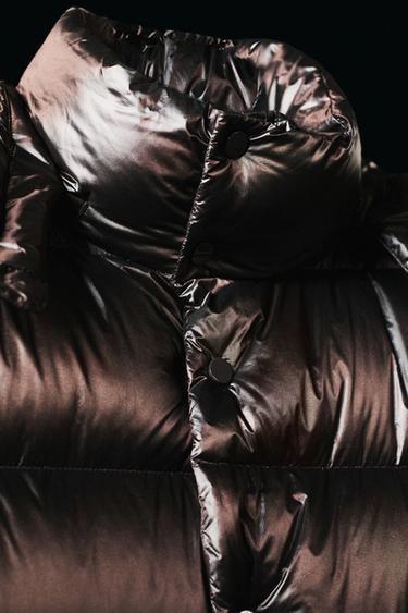 Shiny down jacket — Burgundy 1