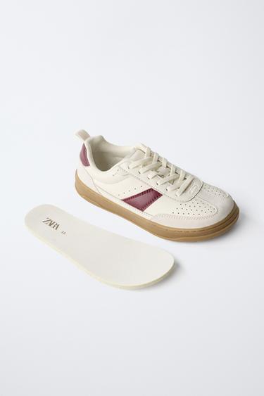 LEATHER BAREFOOT SNEAKERS - White by Zara - Image 3