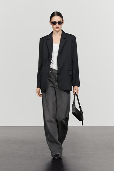 100% extra fine wool two-button blazer — Navy blue 1