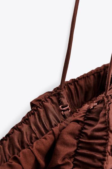 ZW COLLECTION MULTI-POSITION BALLOON DRESS - Terracotta by Zara - Image 12