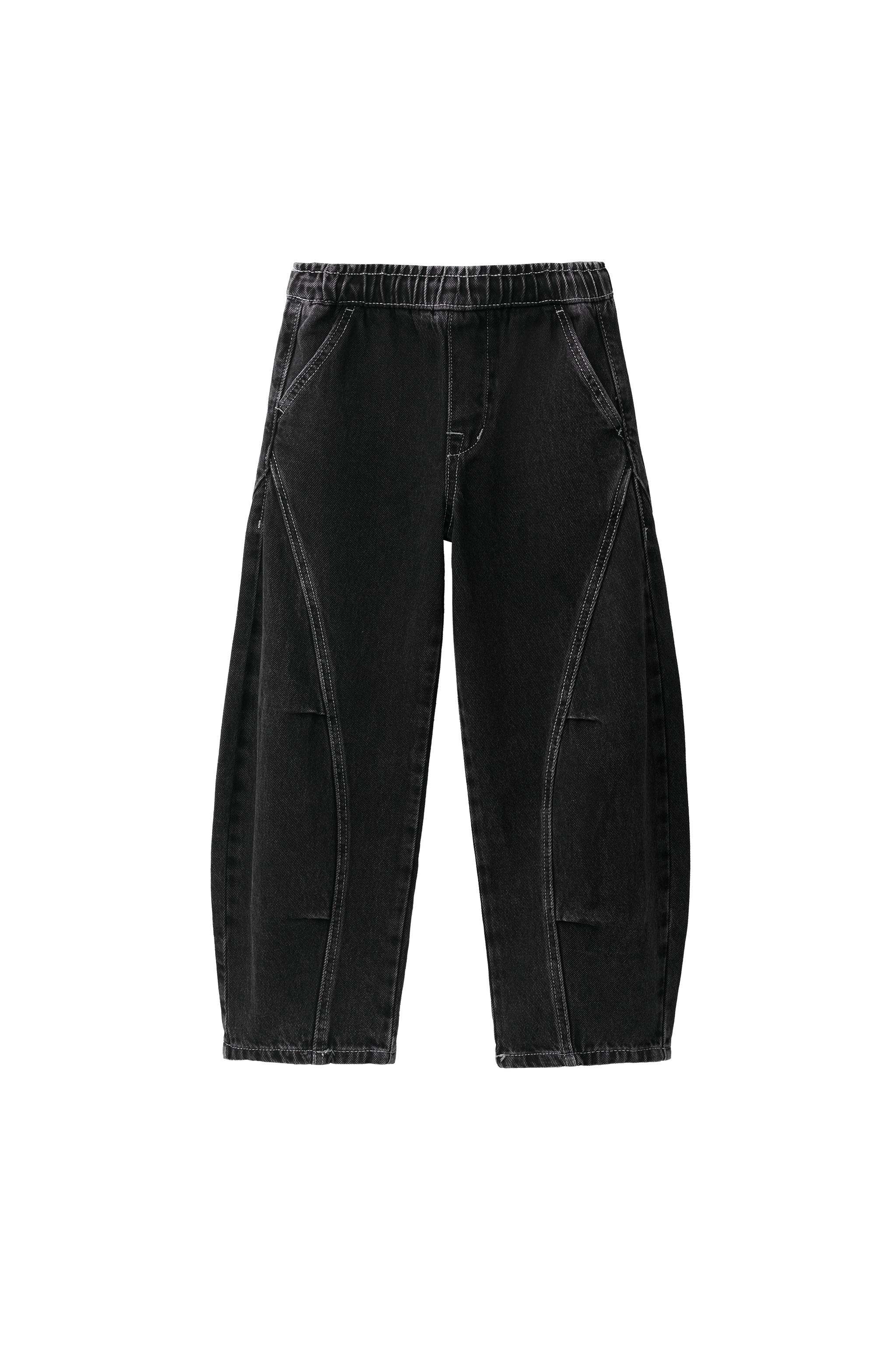 SEAMED BARREL JEANS - Black | ZARA United States