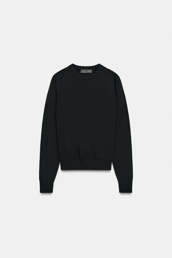100% WOOL PLAIN KNIT JUMPER