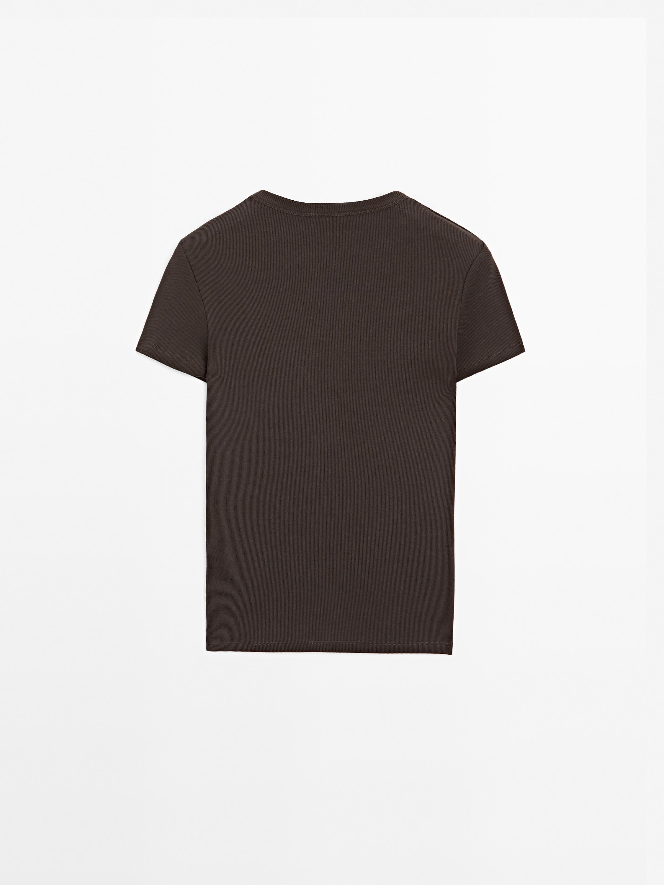 Ribbed heavy weight short sleeve T-shirt