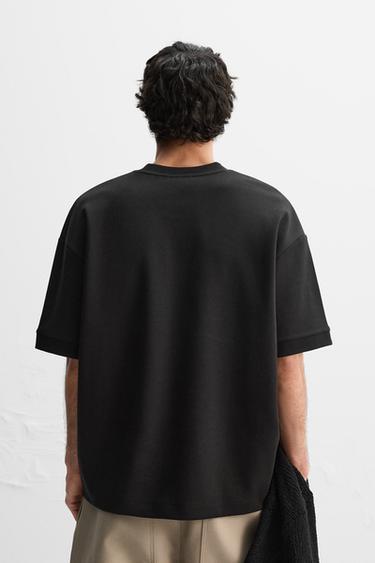 SWEAT AVEC IMPRIMÉ À TEXTURE - Noir de Zara - Image 2