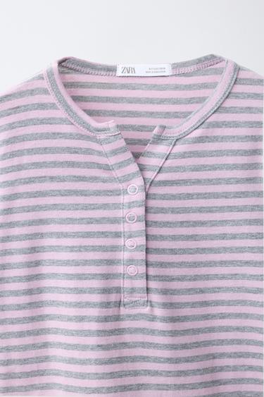 6-14 YEARS/ STRIPED PRINT PYJAMAS - Pink by Zara